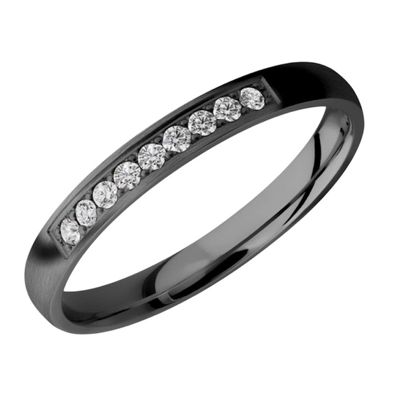 Lashbrook Designs Jewelry - Black Titanium Lab Grown Diamond Eternity Band